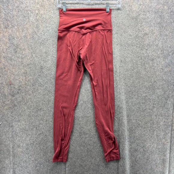Lululemon Leggings Pants Women 4 Red Align High Rise Nulu Fabric Yoga Stretch - Picture 4 of 10